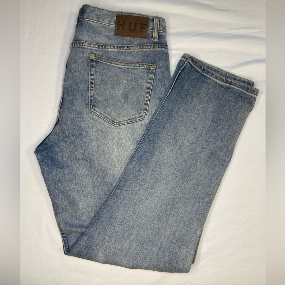 HUF Men’s Light Wash Classic Fit Jeans | Size 34